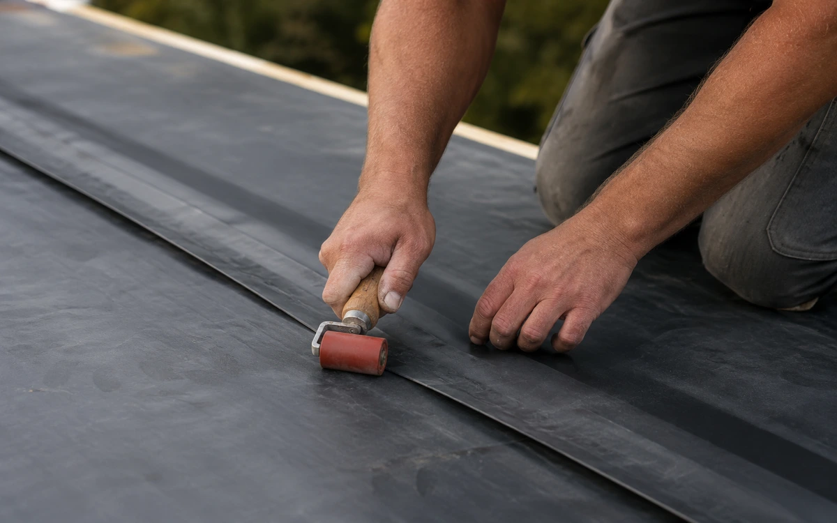 Rubber roofing installation contractor